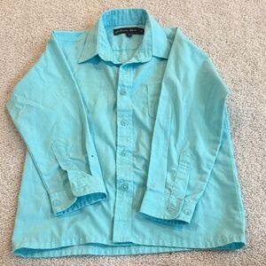 Kids Turquoise Button Down Shirt